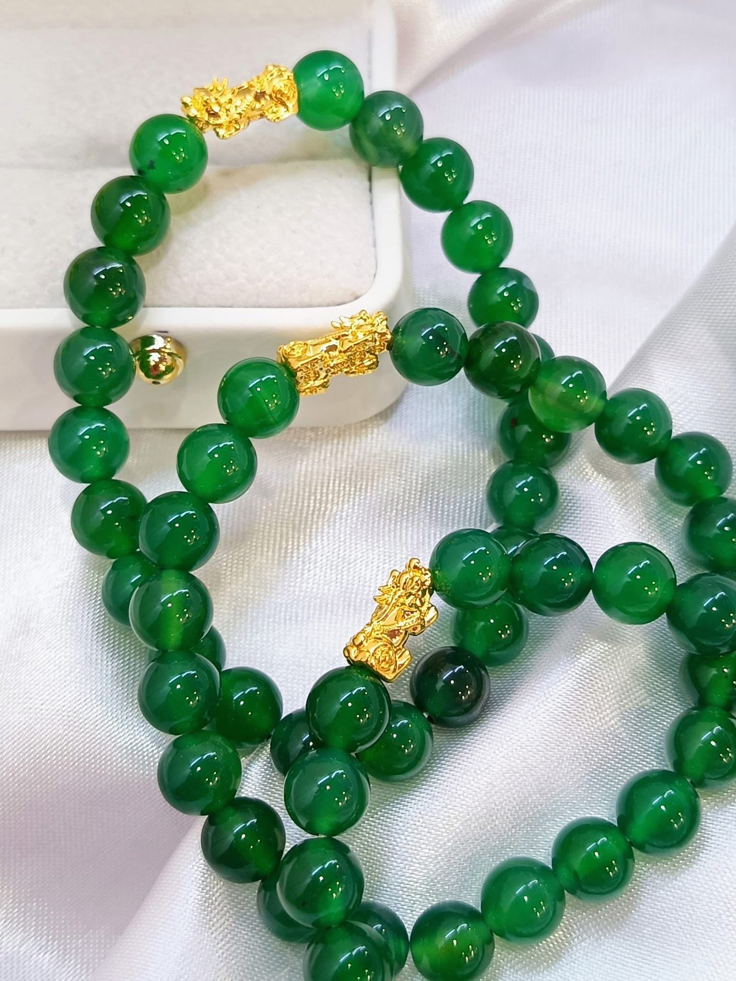 18K Gold Piyao Jade Charm Bracelet