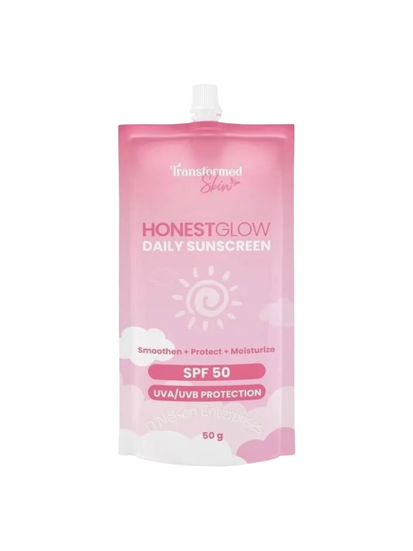 Transformed Skin Honest Glow Daily Sunscreen SPF50 UVA/UVB Protection 50g
